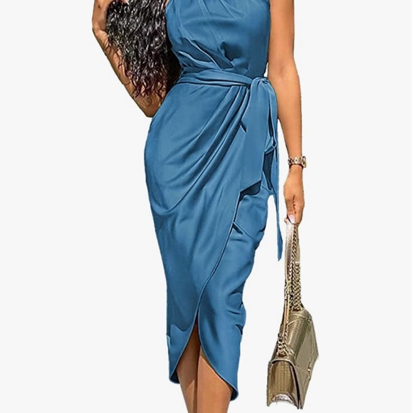 Pretty Garden beautiful size medium cocktail one shoulder wedding guest dress - Picture 1 of 6